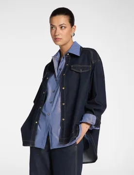 Camisa de mujer vaquera ajuste oversize - Elena Miró - FashionsVida