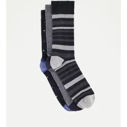 Pack de tres calcetines largos fantasía de hombre hechos en España