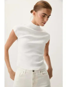 Camiseta de mujer cuello alto - Bimani - FashionsVida