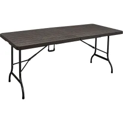 Mesa plegable resina Wood 180 cm