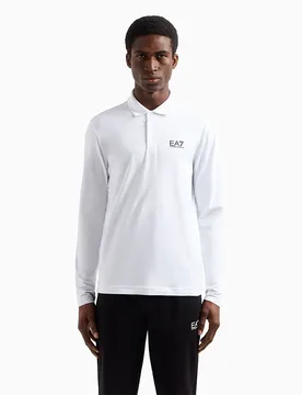 Ea7 Polo A Maniche Lunghe 8npf15_pjvqz White S - Emporio armani - FashionsVida
