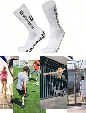Pares de calcetines de fútbol con almohadillas de agarre de silicona hasta la pantorrilla, calcetines de entrenamiento, adecuados para partidos de f? - Shein - FashionsVida