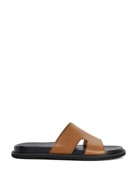 Leather Cut Out Sandals Tan male - Dune london - FashionsVida
