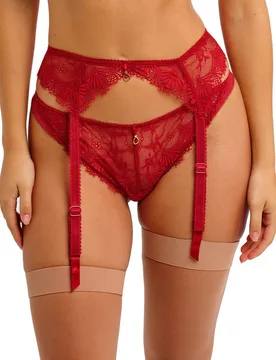 Womens Fascinate Suspender Belt - Red - Freya - FashionsVida