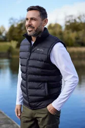 Seasons' Mens Padded Gilet With Two Front Pockets Water Resistant Walking Jacket Black Polyamide - Size 4xl