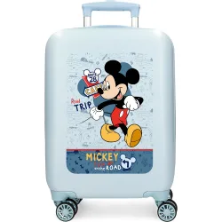 Maleta de cabina mickey road trip con capacidad de 28l en claro