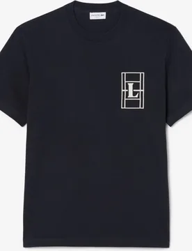 Camiseta de hombre grueso con bordado de manga corta - Lacoste - FashionsVida