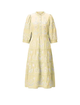 Richroyal Robe midi jaune 34 - Richroyal - FashionsVida