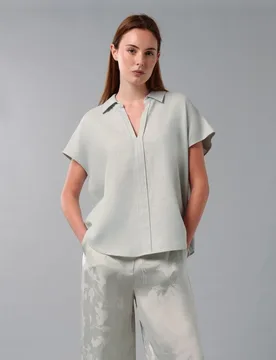 Camisa de mujer de lino corte clásico - Calvin Klein - FashionsVida