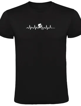 Maglietta A Maniche Corte Mtb Heartbeat Black - Kruskis - FashionsVida