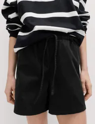 M&S Cotton Rich Shorts Black female