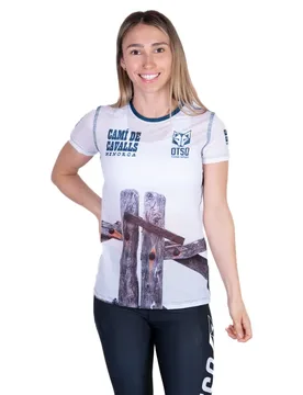´´camí De Cavalls´´ Short Sleeve T-shirt White S Women - OTSO - FashionsVida