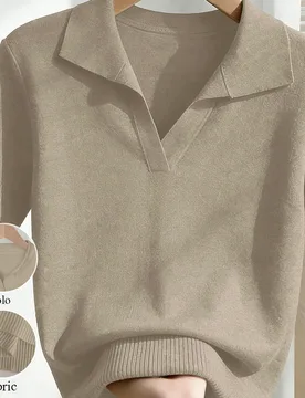 Blusa de punto ajustada de unicolor con cuello vuelto, manga corta raglán, estilo casual y sencillo para primavera/verano, talla grande para mujer 1X - Shein - FashionsVida