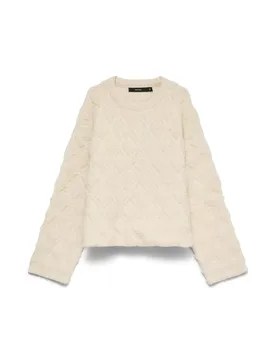 VMARGIE ARGYLE LS O-NECK PULLOVER G female - XL - FashionsVida
