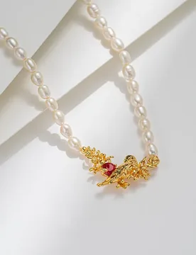 Autumn Winter New Fashion Light Luxury Niche Design Sense Bird Pendant Fresh Water Breeding Pearl Clavicle Necklace for Women - Aliexpress - FashionsVida