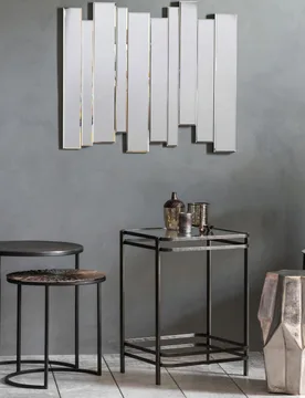 Montessa Large Wall Mirror Silver Unisex - Gallery Direct - FashionsVida