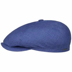 Panel Houndstooth Golf Flat Cap by - blue - Female - Size: S (54-55 cm)