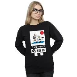 Women's Mickey & Goofy Karate Sweatshirt in Black Size: Large - Black - Size: L