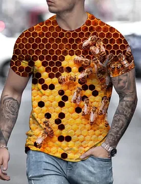 Men T-Shirt Animal Bee 3d Printing Short-Sleeved Summer Personality Fashion T-Shirt For Men - Aliexpress - FashionsVida