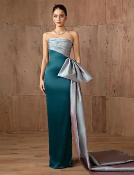 Customized Mermaid Elegant Evening Dresses Sexy Strapless Sleeveless Satin Prom Gowns for Women Vestidos De Fiesta 2025 - Aliexpress - FashionsVida