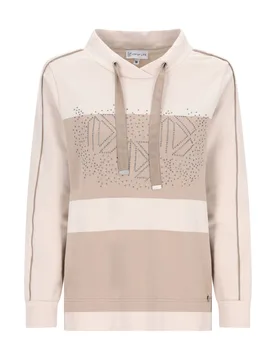 Pailletten D Sweatshirt Streifen female - 46 - FashionsVida