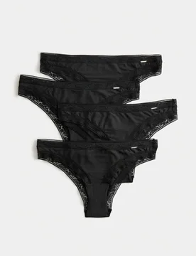 Pk Modal Blend Brazilian Knickers with Silk Black female - Autograph - FashionsVida