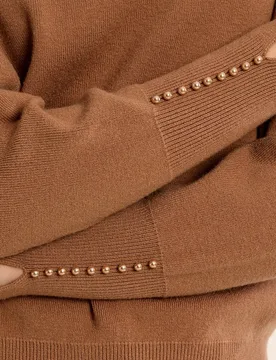 Jersey de mujer de manga larga detalle abalorios - Molly Bracken - FashionsVida