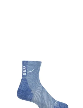 Mens and Women's 1 Pair BUFF Run Hike DRYFLX® Quarter Length Socks Washed Blue S - Blue - Size: Small - SockShop - FashionsVida