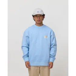 Sudadera de hombre de 100% algodón orgánico boost light blue