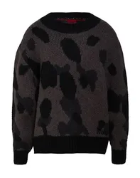 HUGO Pullover Herren Braungrau L Herren
