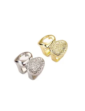 Double Heart Single Tooth Grillz Hollow Cut Out Design Electroplated Hip Hop Teeth Fashion Rapper Accessory Jewelry Wholesale - Aliexpress - FashionsVida