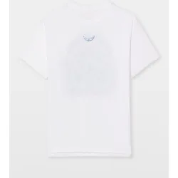 Zadig & Voltaire - Camiseta de mujer de manga corta de algodón con strass
