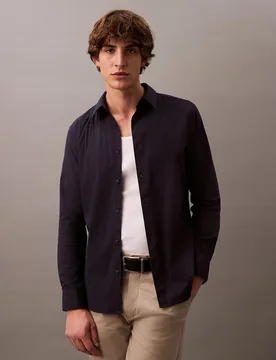 Camisa casual Hombre de algodón elástico slim lisa - Calvin Klein - FashionsVida