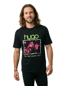 Hugo T-shirt à Manches Courtes Nopix 10261710 01 Blue Black M - Hugo Boss - FashionsVida