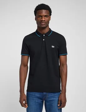 Polo à Manches Courtes Piqué Black L - Lee - FashionsVida