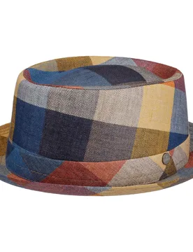 Levente Pork Pie Linen Hat by - mixed colours - Herren - Size: S (54-55 cm) - Lierys - FashionsVida