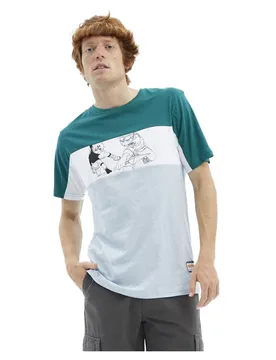 T-shirt à Manches Courtes Na Kunai Teal Green / White / L - Hydroponic - FashionsVida