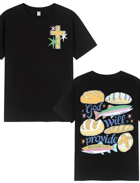 Fish and Loaves God Will Provide Christian Bible Verse T-shirt Vintage Fashion Short Sleeve T Shirt Unisex Casual Loose T-shirts - Aliexpress - FashionsVida