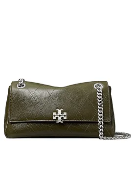 Borsa in pelle - Borsa a tracolla CHARLIE Small oliva - Tory burch - FashionsVida