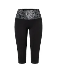 Damen Yogatight Capri Madhya 3/4 nero S