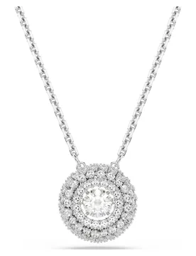 Pendente Sublima, Taglio Round, Bianco, Placcato rodio OS - Swarovski - FashionsVida