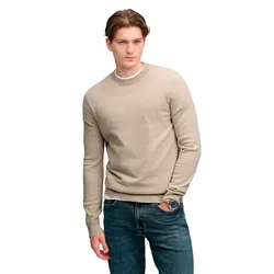 Pull Essential Lightweigt Wool Blend Jumper Barley Marl XL