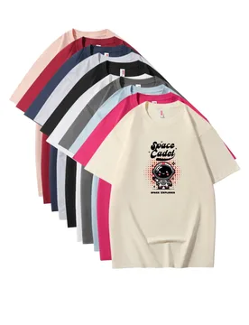 Summer new style couple's clothing made of linen. Fashionable and cute space trainees' loose, breathable and comfortable T-shirt - Aliexpress - FashionsVida