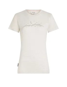 Camiseta funcional 150 Tech Lite Sparkling Stars para mujer gris claro M - Icebreaker - FashionsVida