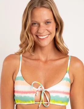 Top de bikini deportivo estampado con relleno - Río de Sol - FashionsVida