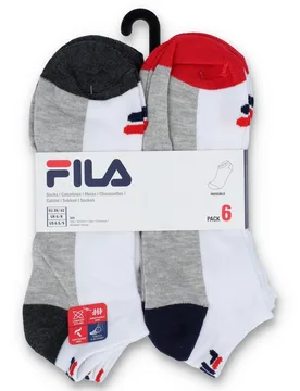 White 6 Pack Socks - 35/38 - FILA - FashionsVida