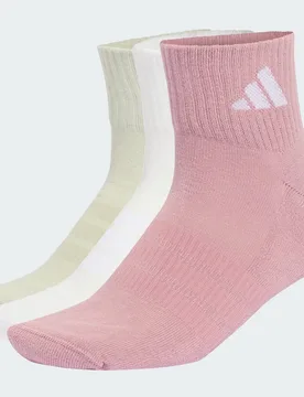 CALZINI SPORTIVI CUSHIONED ALLA CAVIGLIA CONFEZIONE DA 3 PAIA 40-42 Magic Mauve / White / Halo Green / White - Adidas - FashionsVida