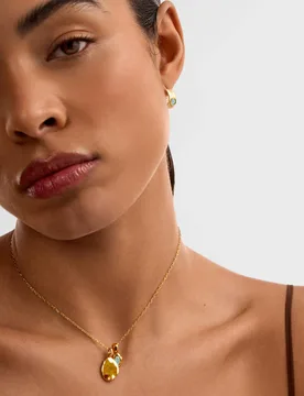March Birthstone Aqua Crystal Necklace Gold Mix female - Katie Loxton - FashionsVida