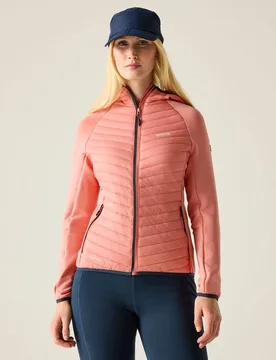 Women's Andreson Stretch Water-Repellent Hybrid Quilted Jacket in Peach Size: 26 - Peach - Size: 26 - Regatta - FashionsVida