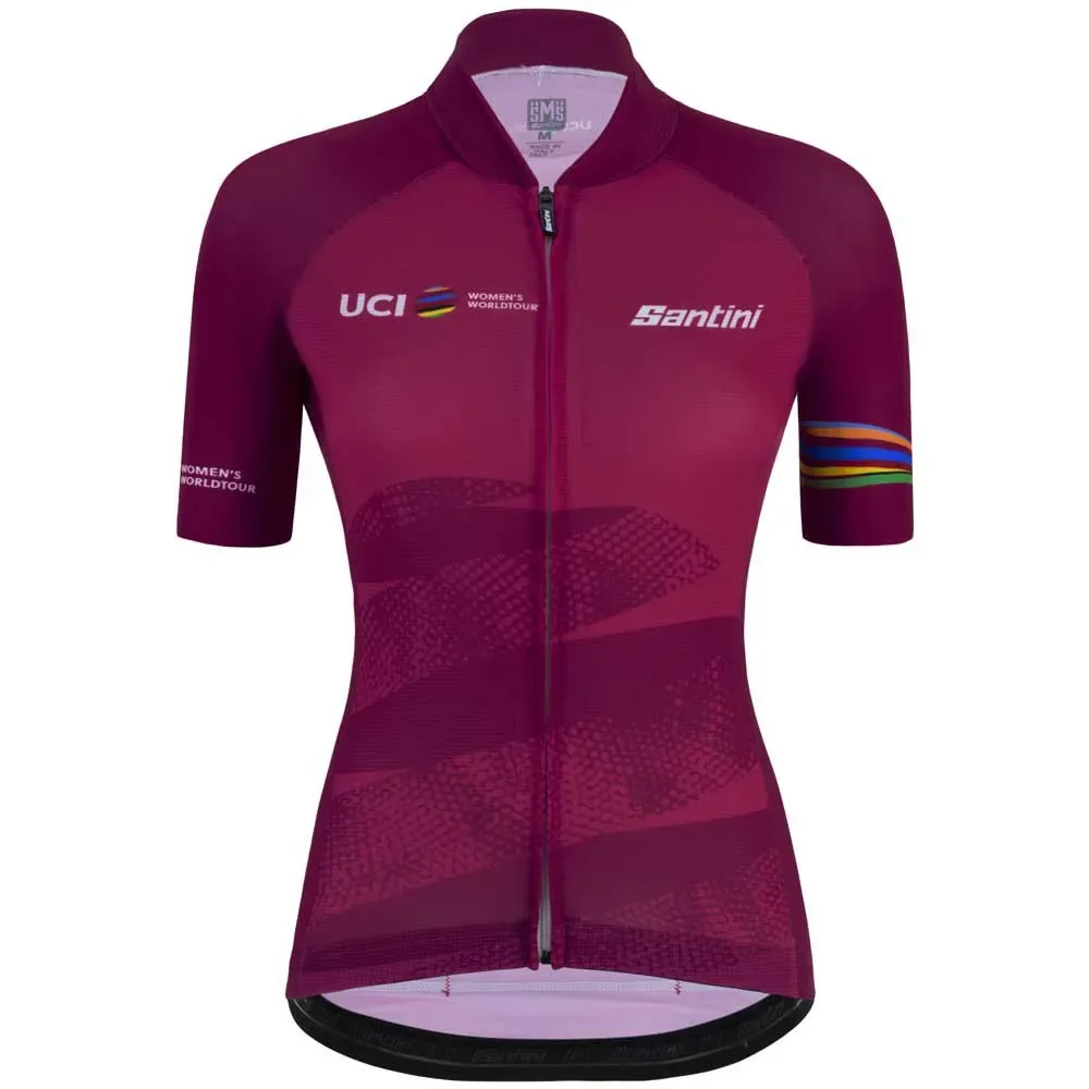 Maglia A Maniche Corte Uci World Tour Eco Purple - Santini - FashionsVida